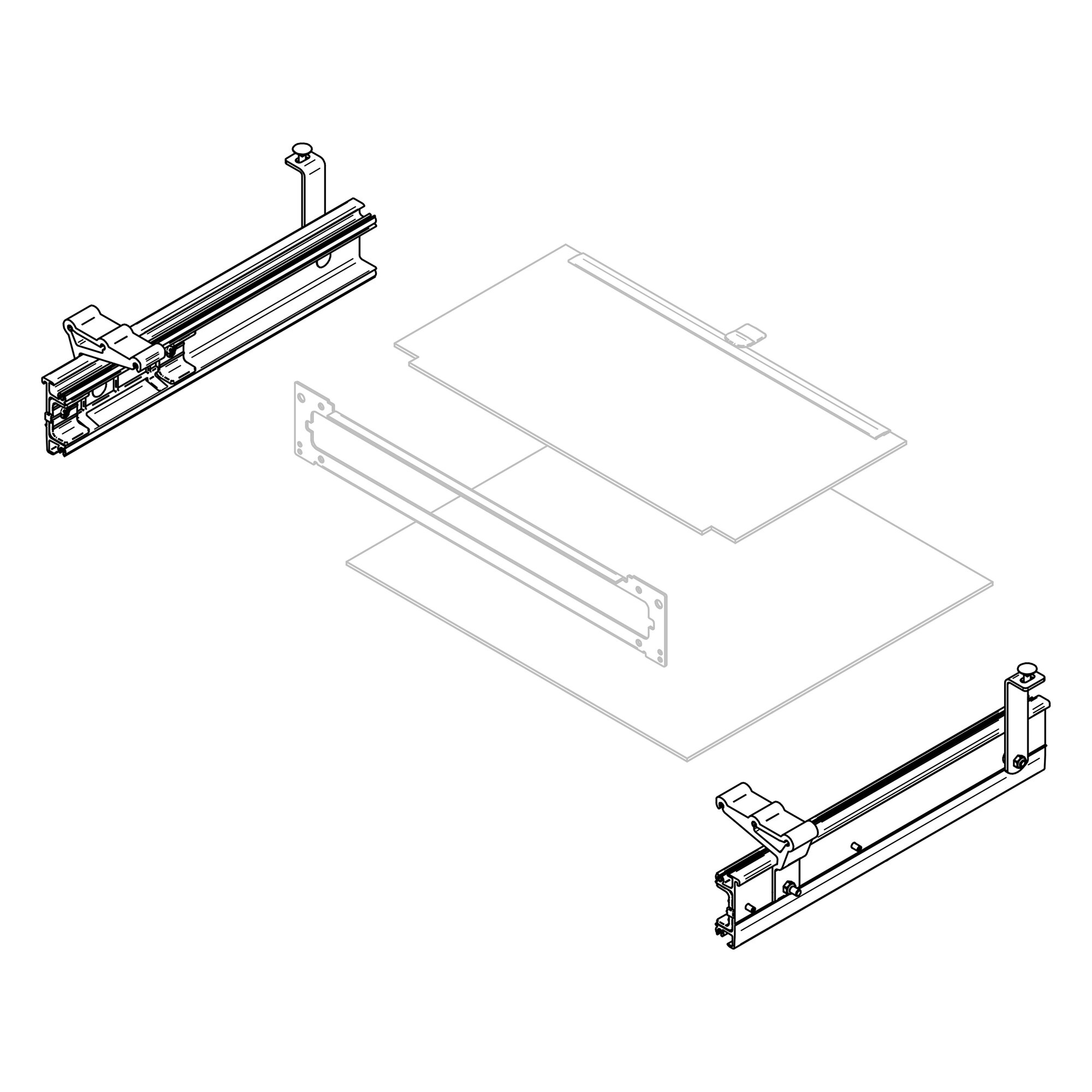 Thule Montagerahmen Thule Slide-Out V19 Ducato 400