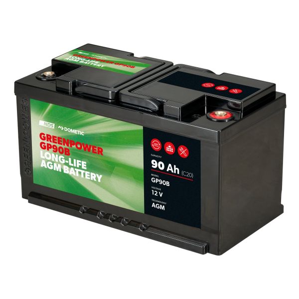 BÜTTNER Dometic AGM Batterie GREENPOWER, 90 Ah, GP 90B