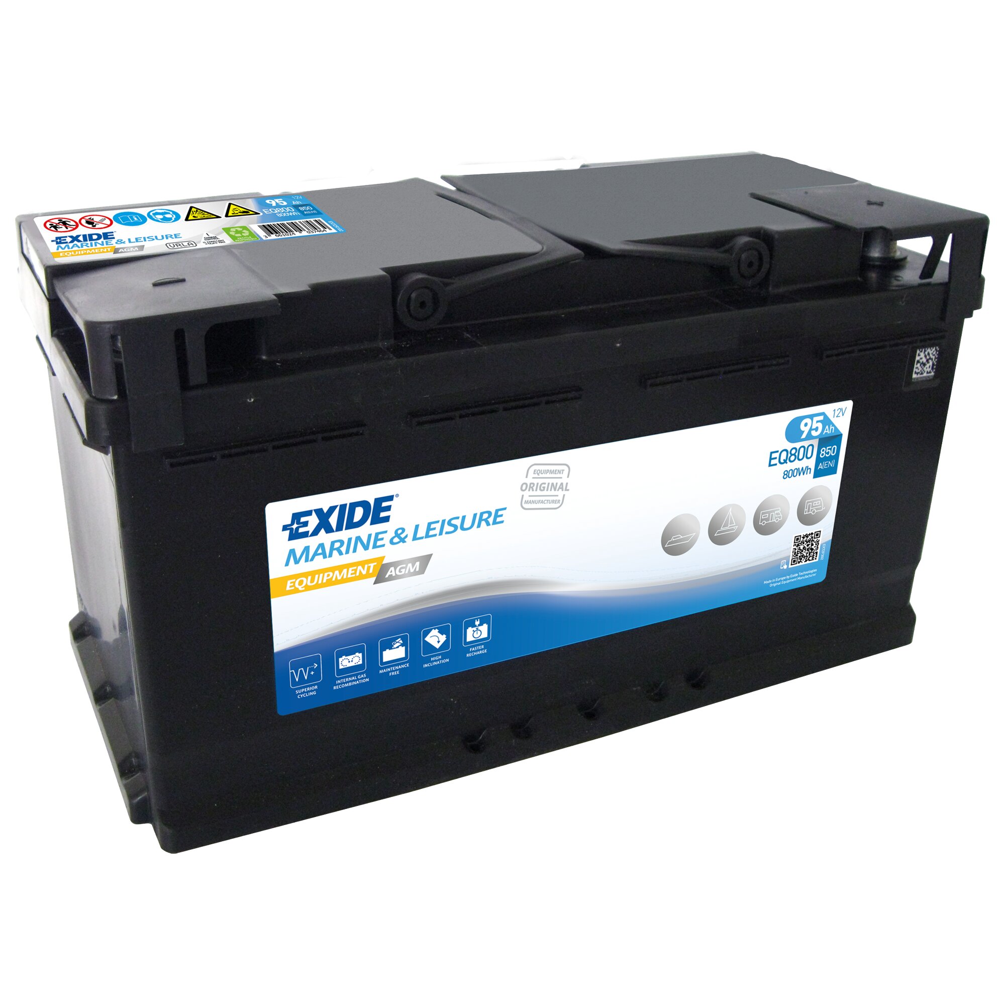 EXIDE Batterie Equipment AGM, 95 Ah, Typ EQ800