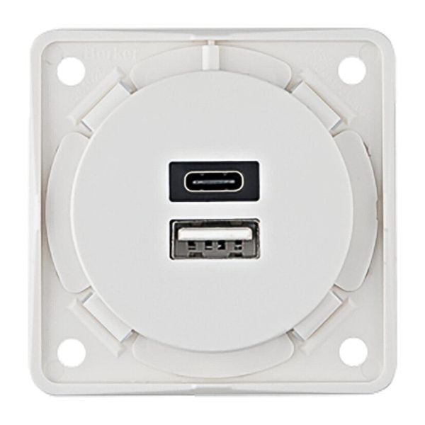 USB-Steckdose 230 V, weiss, lose