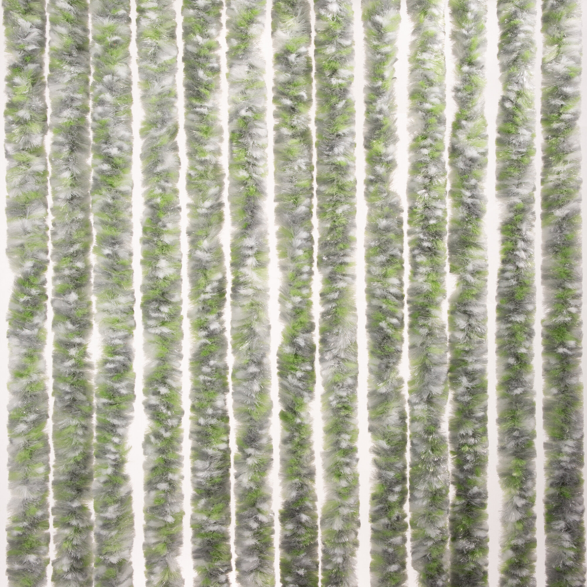 Brunner Flauschvorhang 56 cm breit, grau, weiss, grün, 175 cm