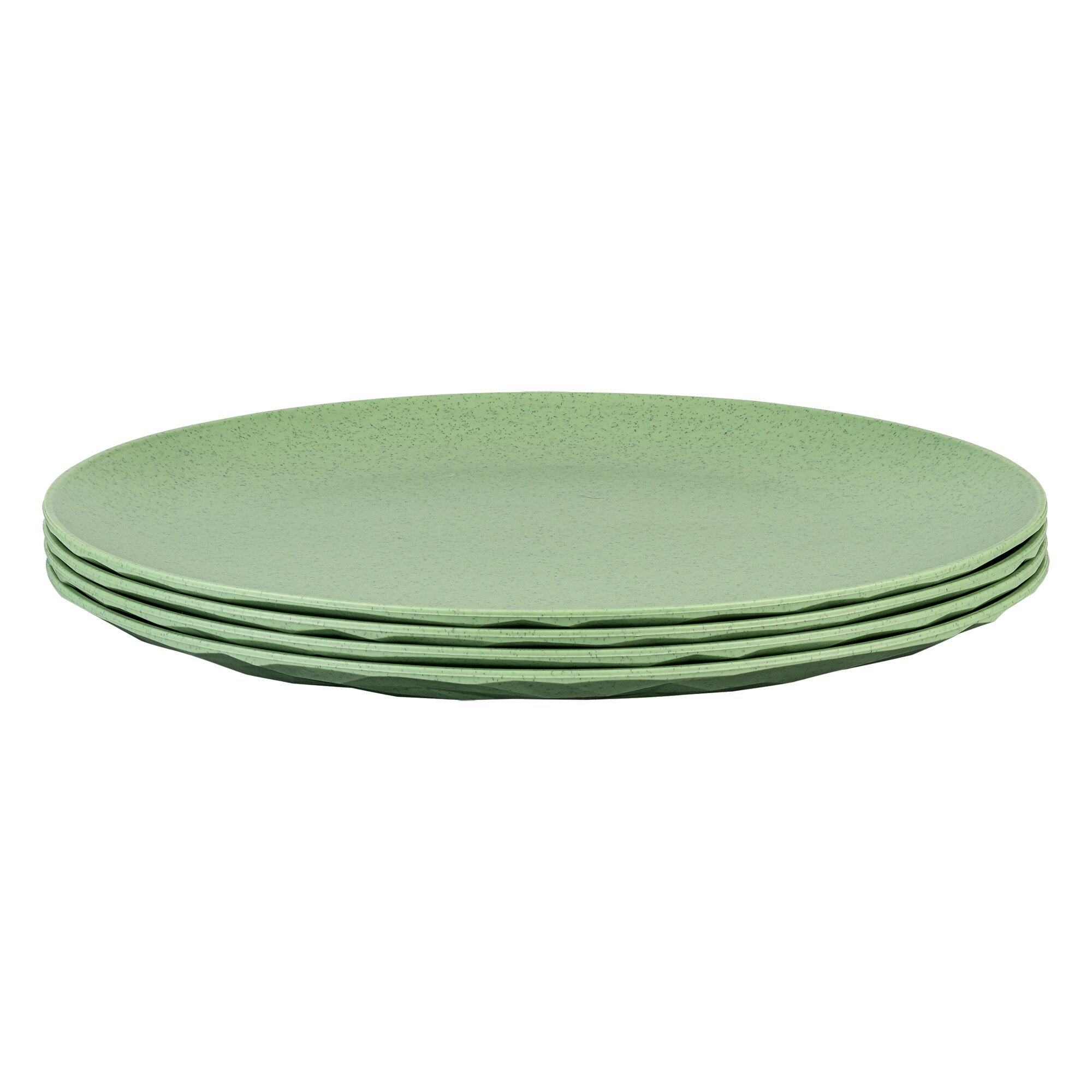 Koziol Flacher Teller CLUB PLATE 260, grün 4er-Set