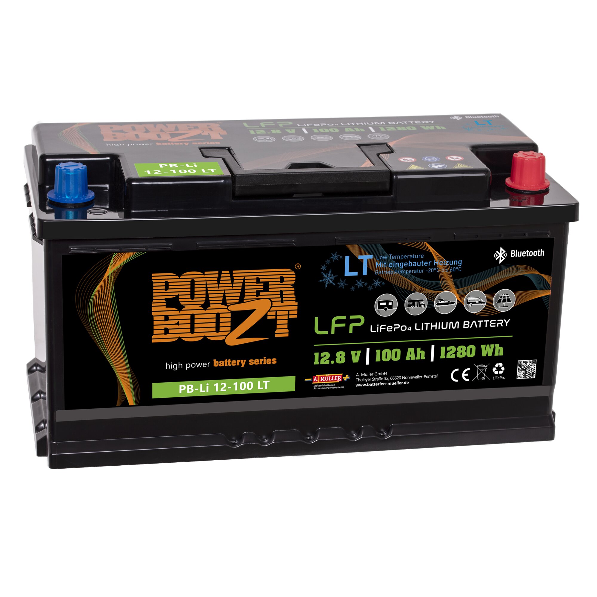 PowerBoozt Lithium Kaltwetterbatterie, 100 Ah, PB-Li 100 LT L5