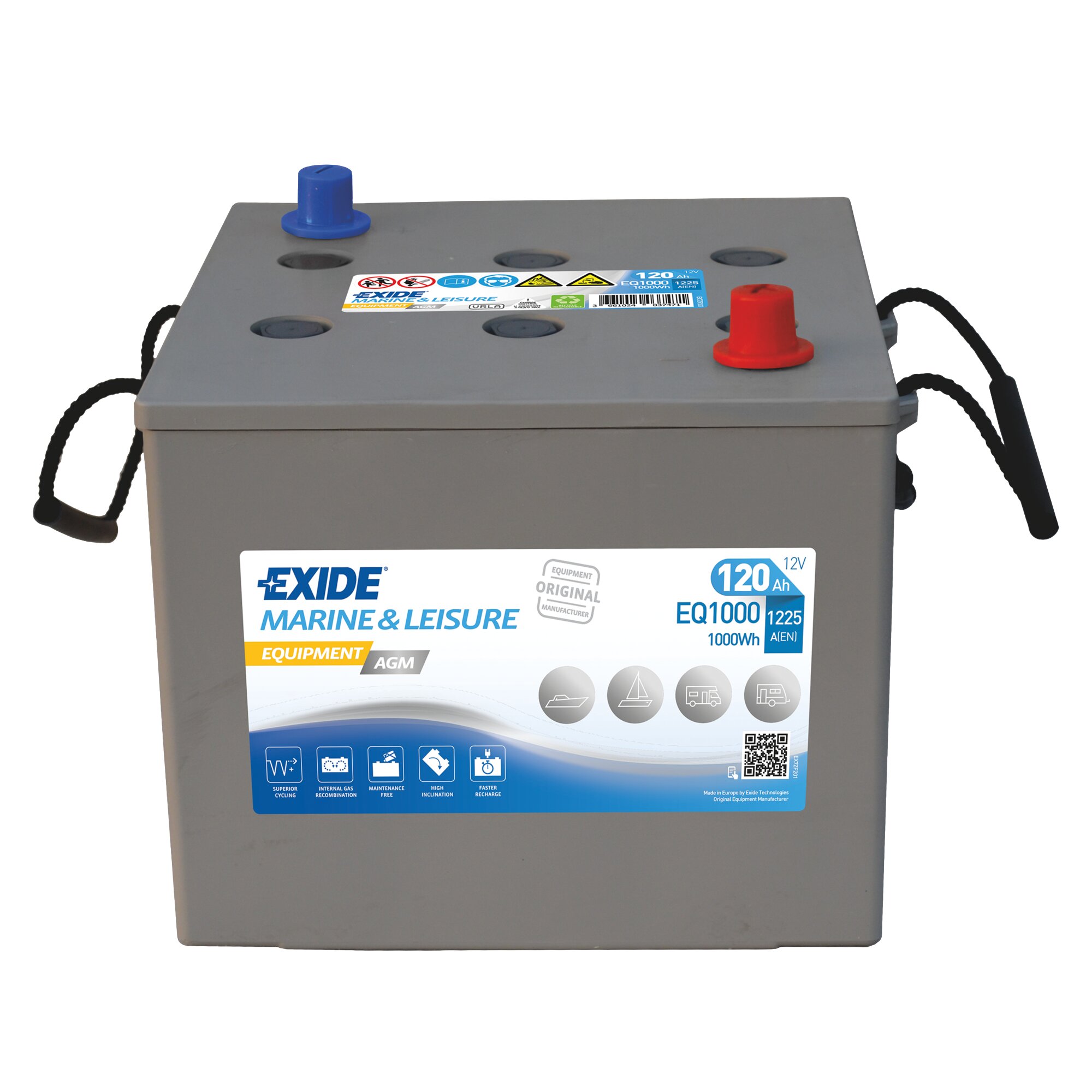 EXIDE Batterie Equipment AGM, 120 Ah, Typ EQ1000
