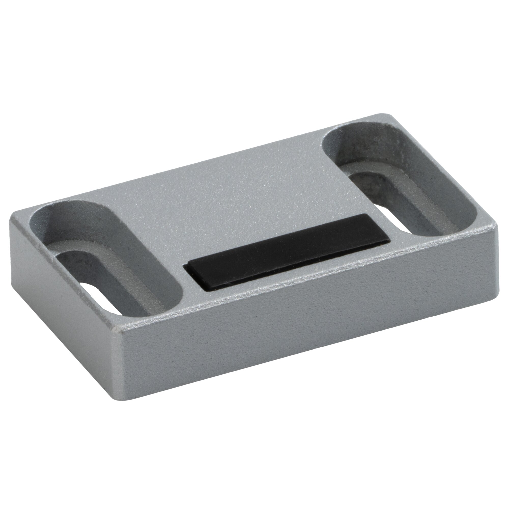 Brugger Magnetsysteme Magnetbeschlag zum Anschrauben, frontal mit Langloch, grau, MS050NdRe00pv06
