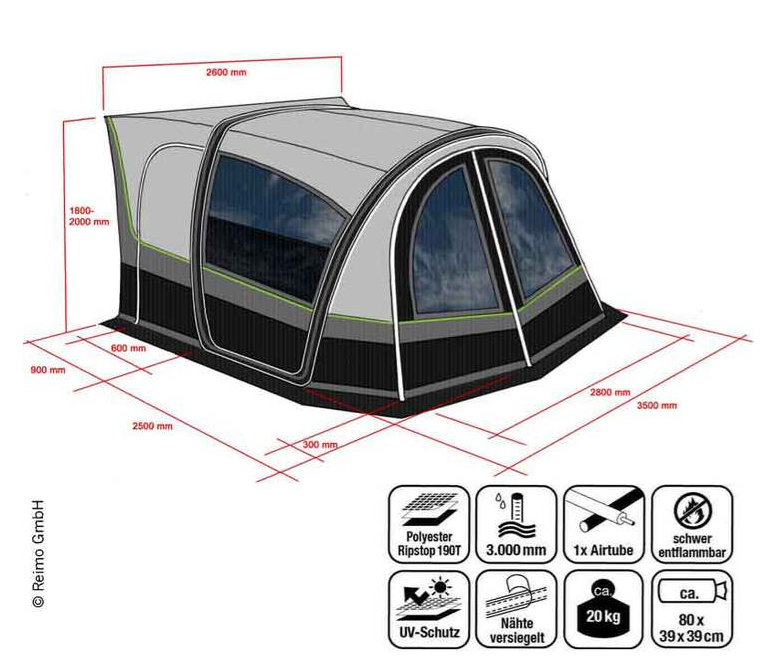 Reimo Tent Buszelt TOUR VAN AIR 1