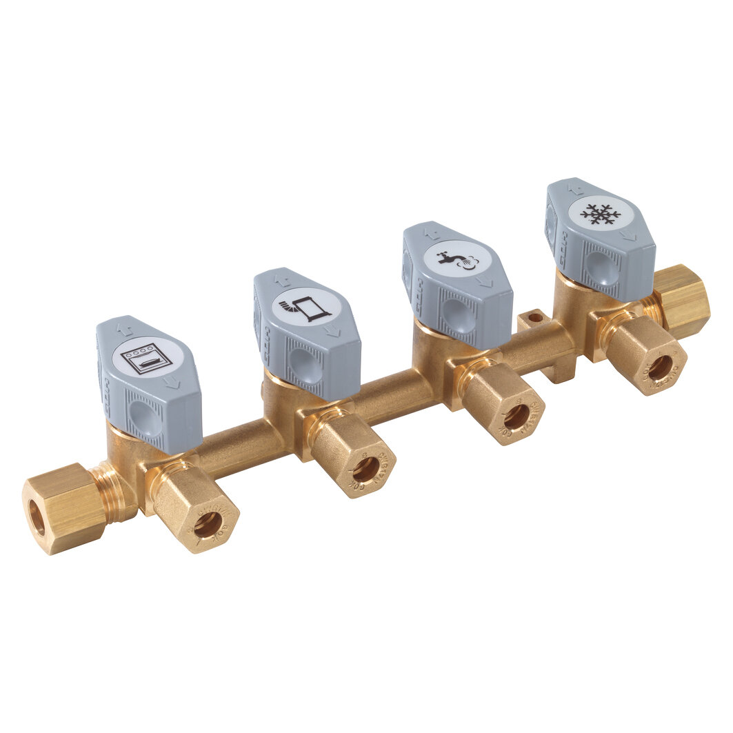GOK Verteilerblock Marine, RVS 8 x 4 x RVS 8, 4 Ausgänge