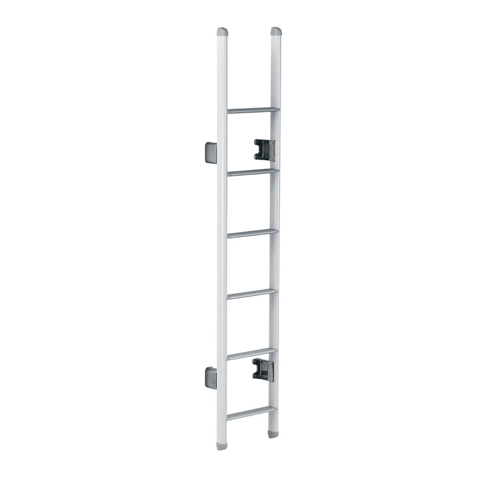 Thule Leiter Deluxe 6-stufig, mit ovalen, weiss lackierten Holmen