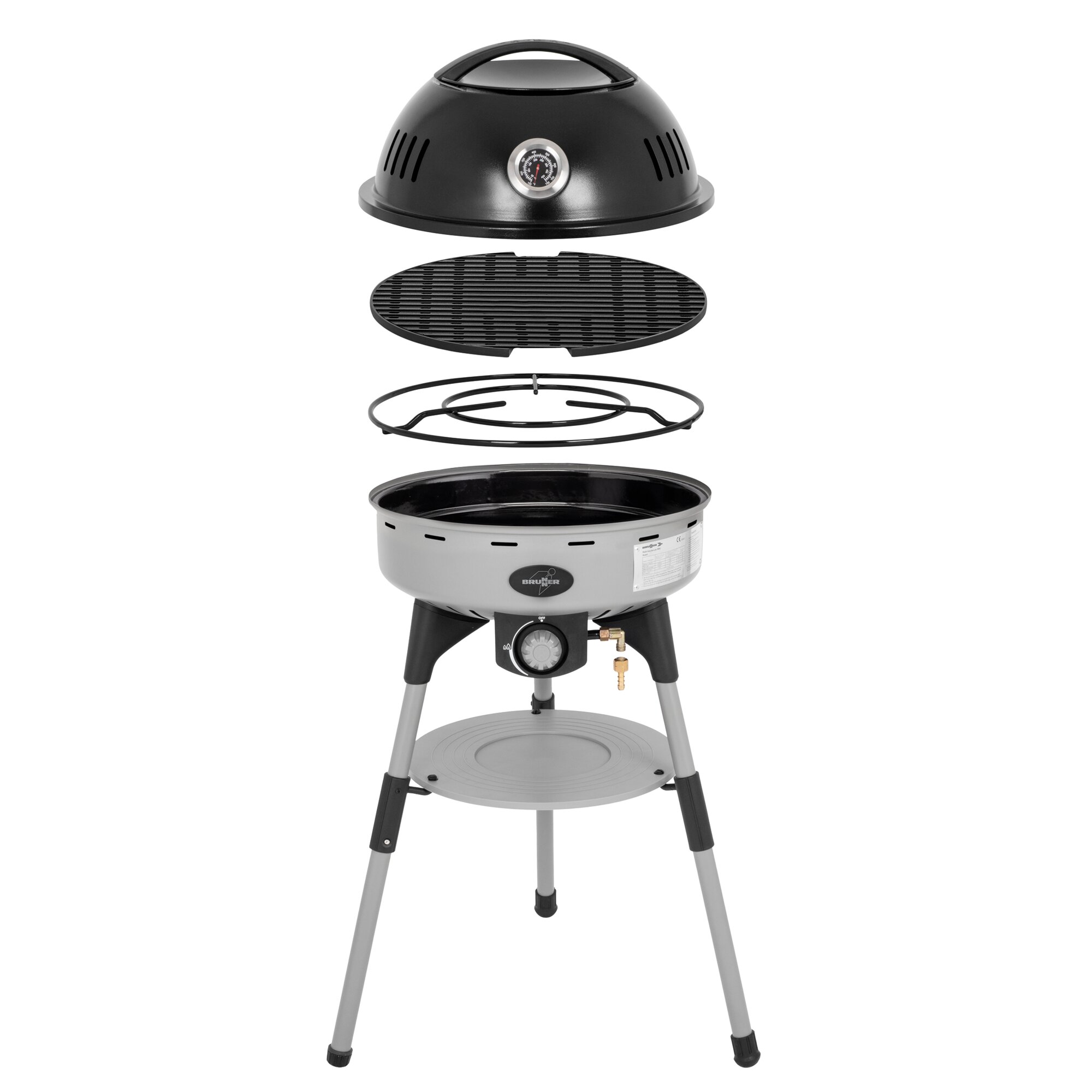 Brunner Gasgrill BBQruiser HT Roundgrid, 50 mbar