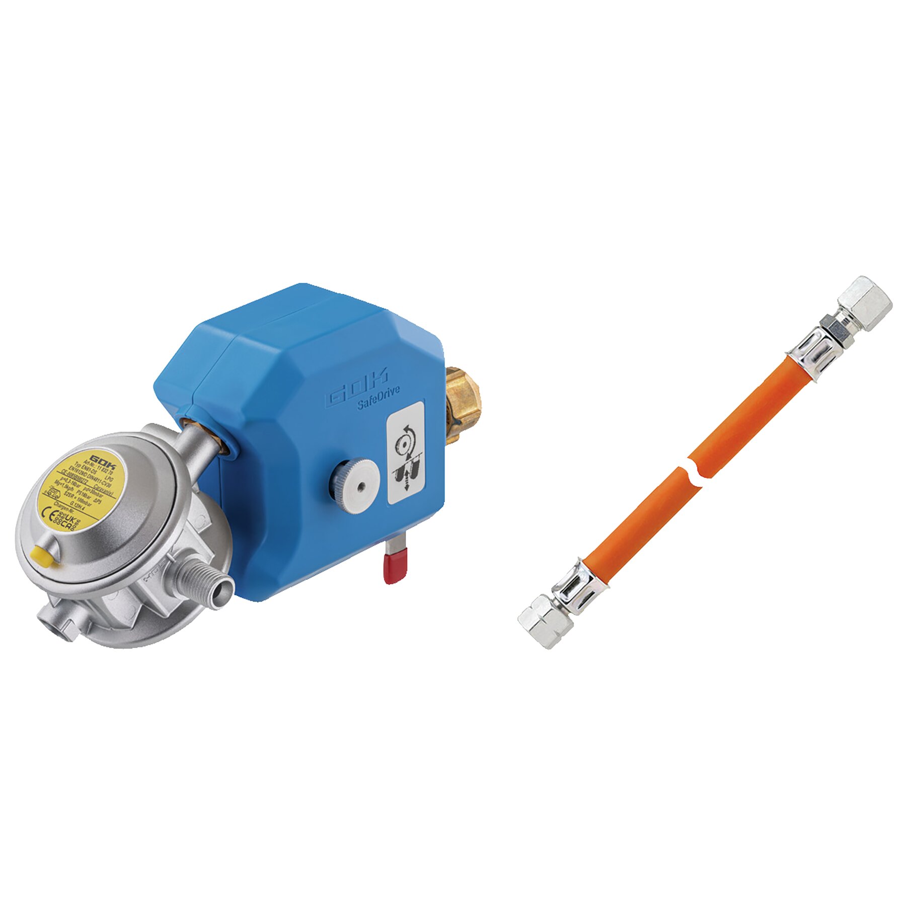 GOK Sicherheits-Gasdruck-Regelanlage SafeDrive (DE), 50 mbar, G.12 KLF x RVS 10/8 SV