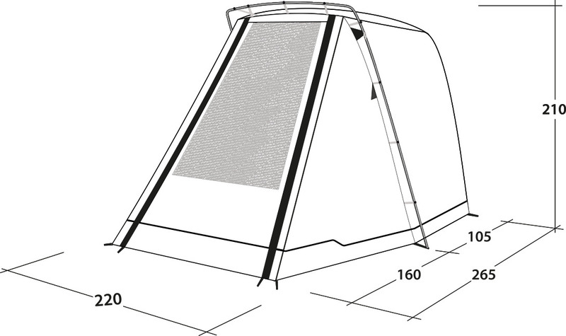 Outwell Heckzelt SANDCREST S freistehend