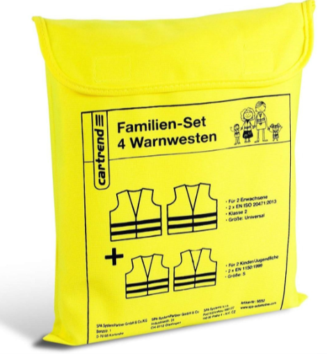  Warnwesten-Familien-Set 4tlg.