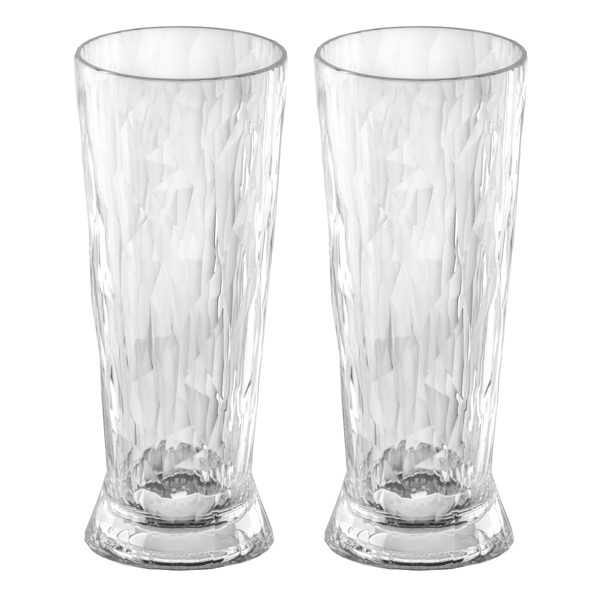 Koziol Trinkglas Superglas CLUB, Bierglas 300 ml, 2er-Set, Club No. 10