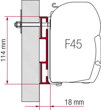 Fiamma D-Adapter 8cm für F45 + ZIP