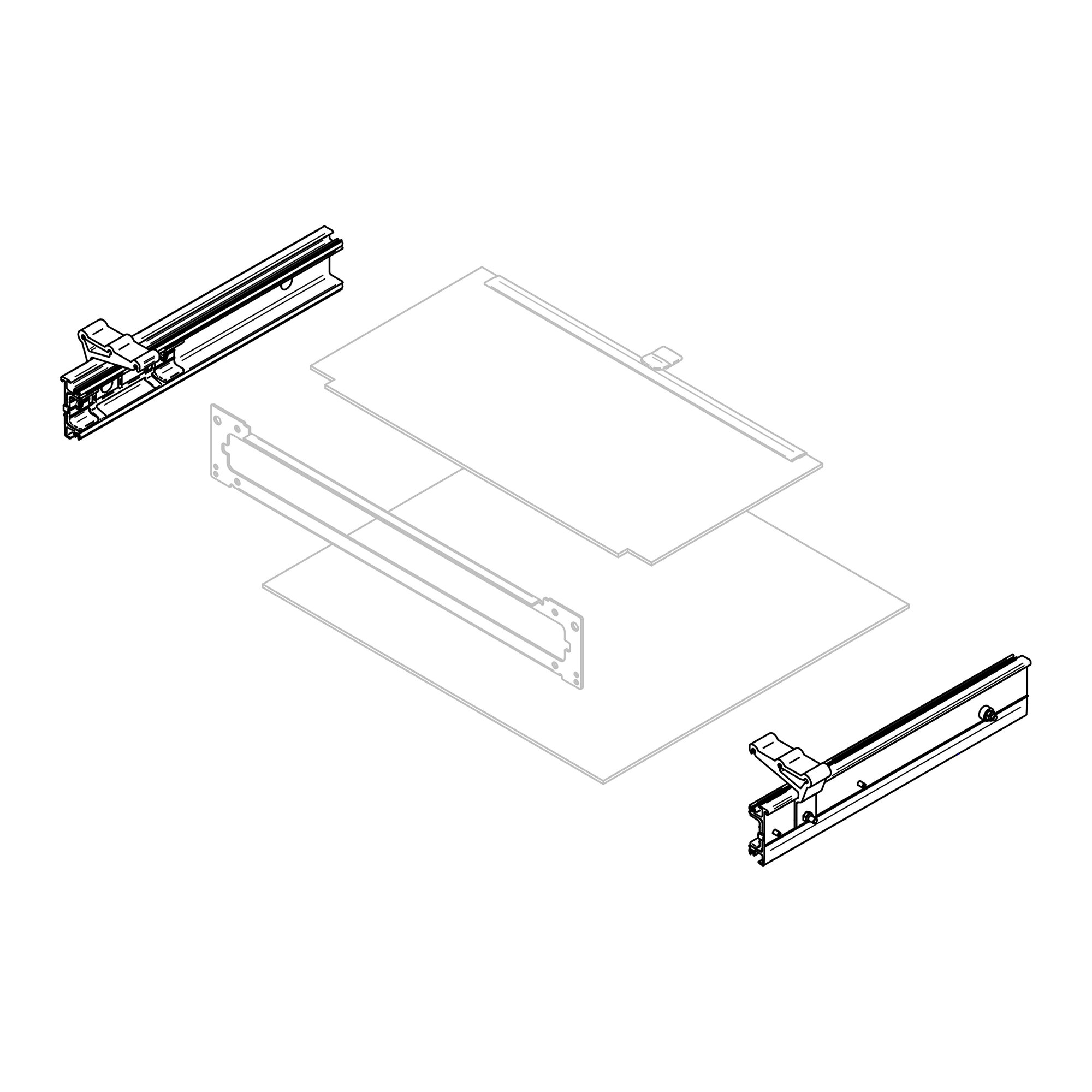 Thule Montagerahmen Thule Slide-Out V19 Crafter 550