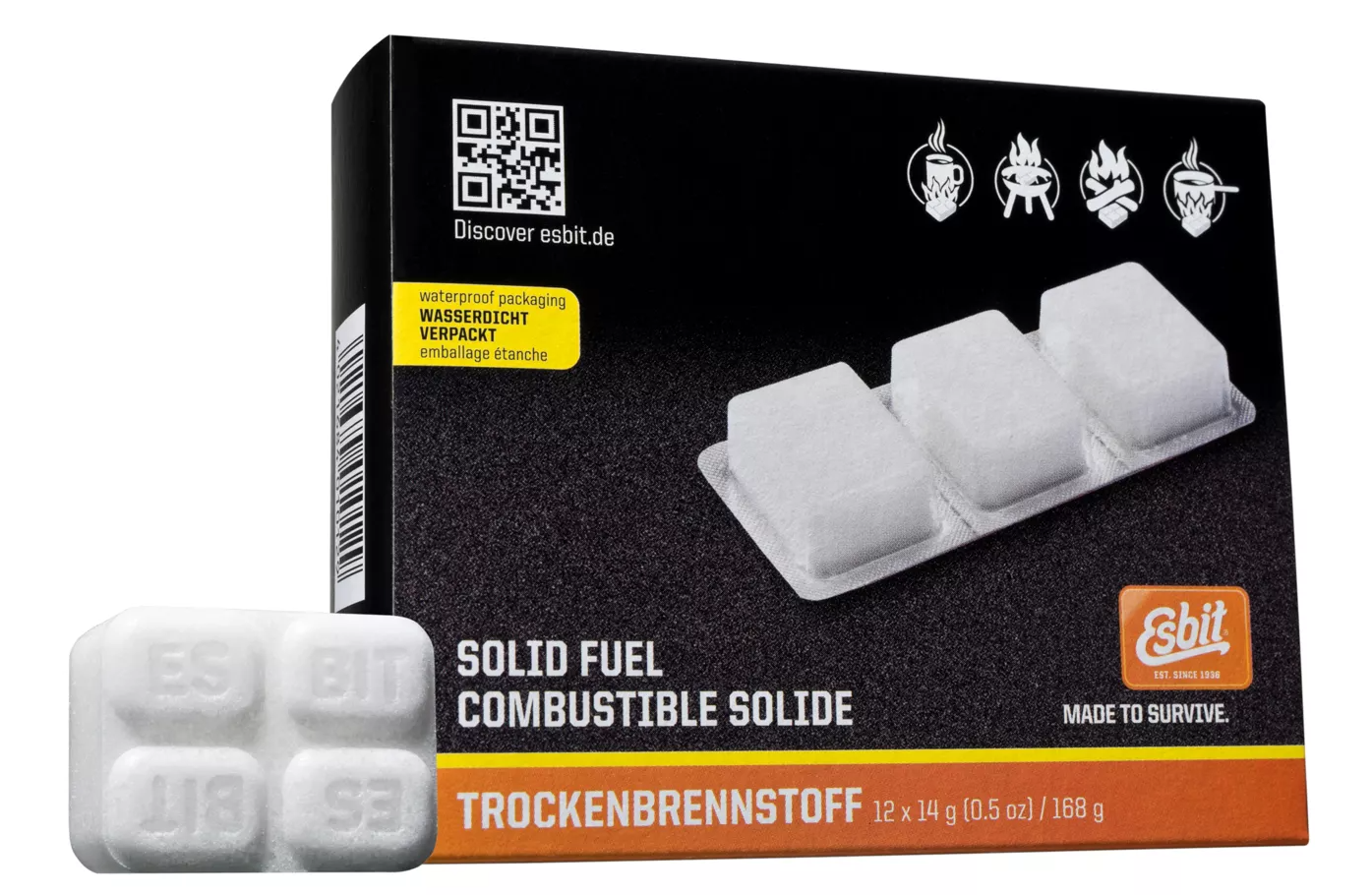 Esbit Trockenbrennstofftabletten für Taschengrill 12er