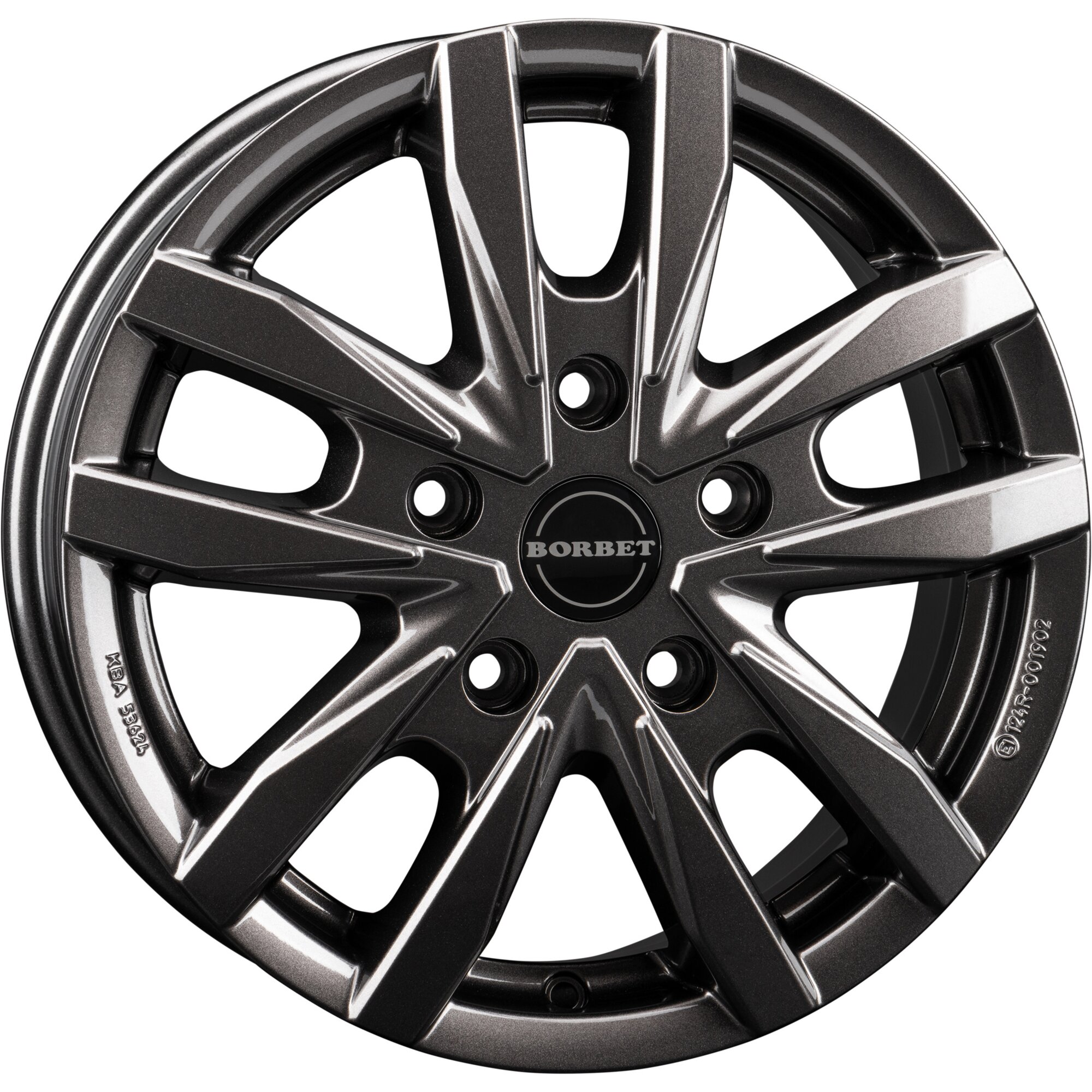 Borbet Aluminiumfelge Borbet CW5, mistral anthracite glossy, 16 Zoll, Fiat Ducato Light