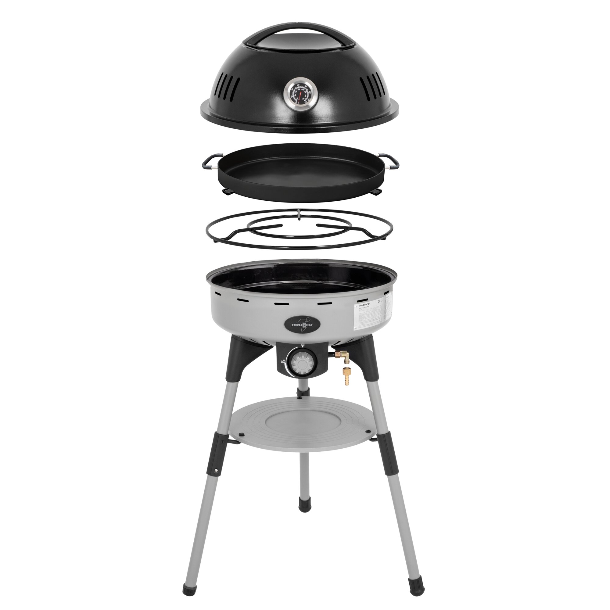 Brunner Gasgrill BBQruiser HT Roundpan, 30 mbar