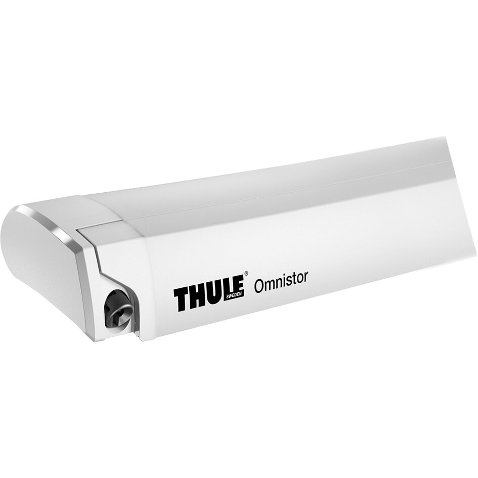 Thule Dachmarkisen-Set 6300, 3,75m Mystci Grau, Gehäuse weiss , Kappen weiss
