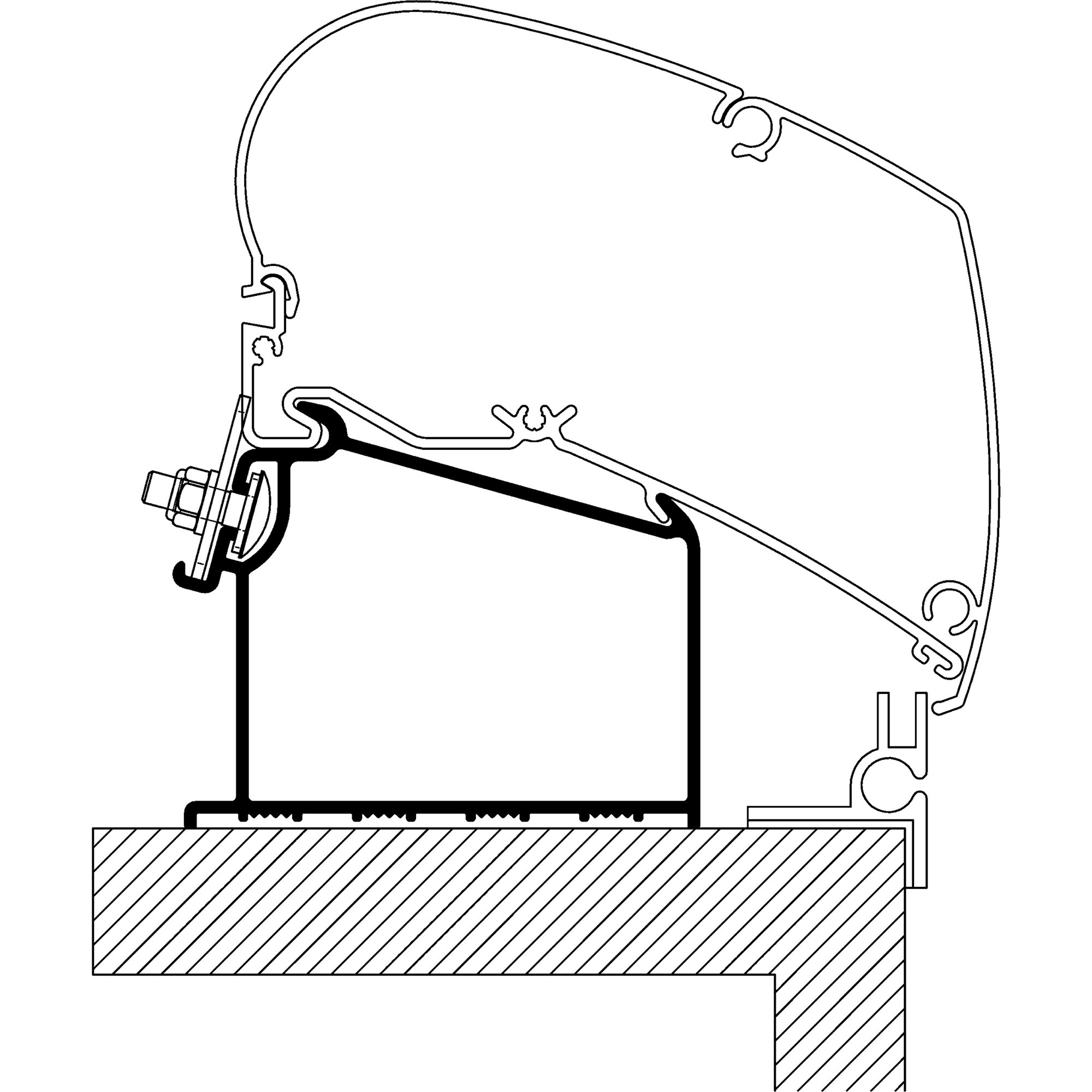 Thule Adapter für Dachmarkise für Adria Caravan