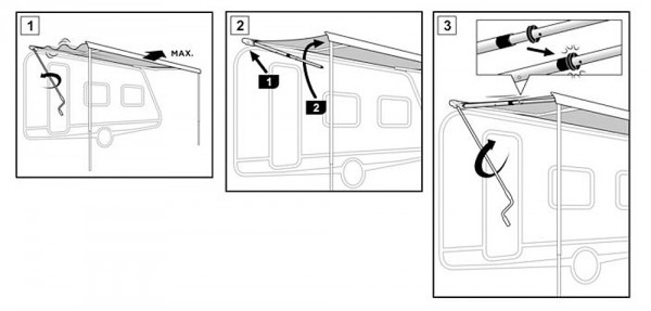 Thule Spannarm für Markise 275cm Omnistor TO8000