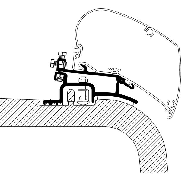 Thule Adapter Dachmarkise 6002 für Ducato bis 2006