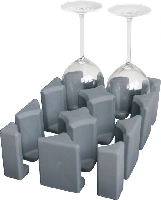 Purvario Klett-Fixiermodul System hoch für 6 Glässer / Flaschen