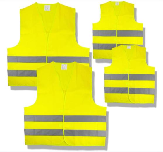  Warnwesten-Familien-Set 4tlg.