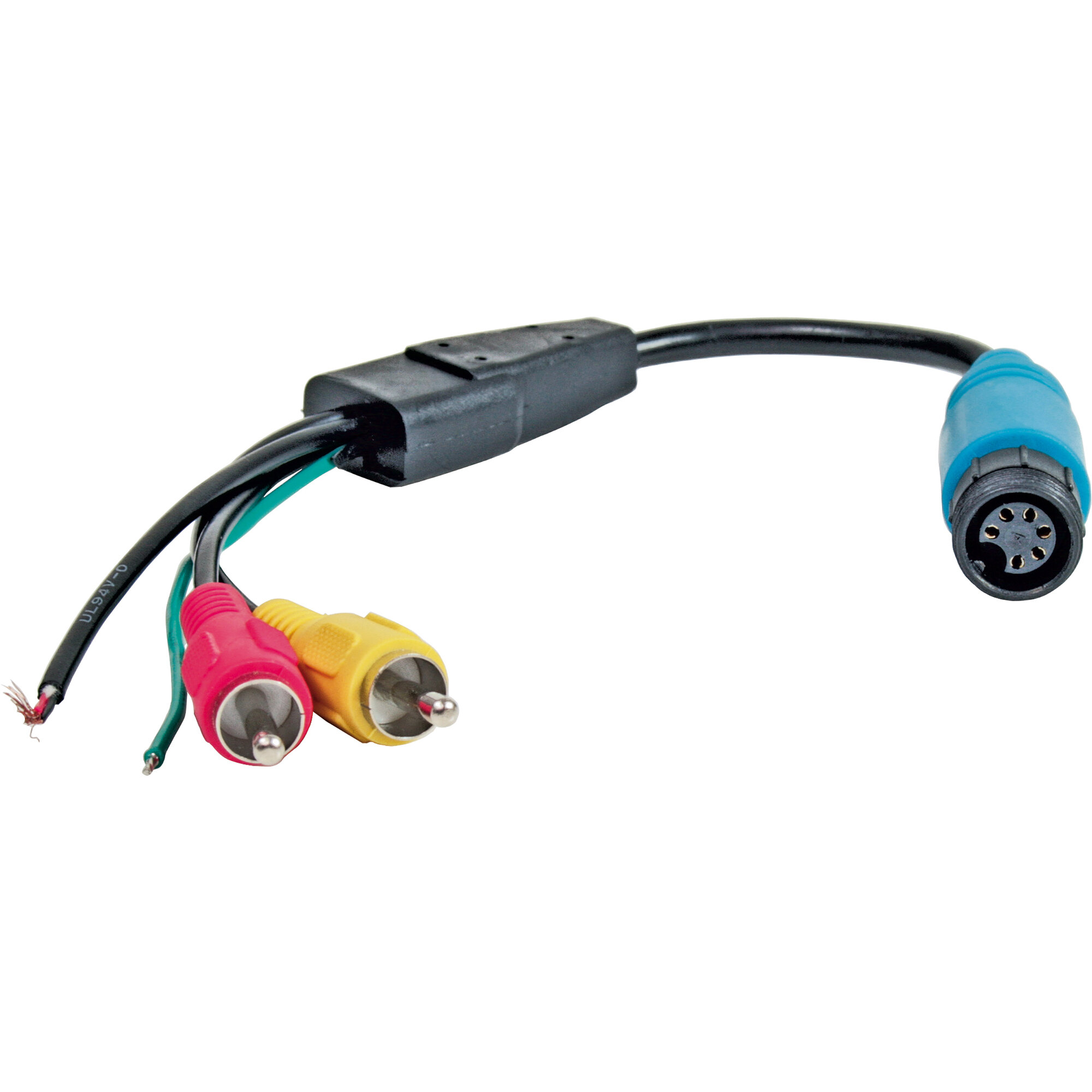 Caratec Adapter Monitor, 6-polige Schraubkupplung auf Cinchstecker