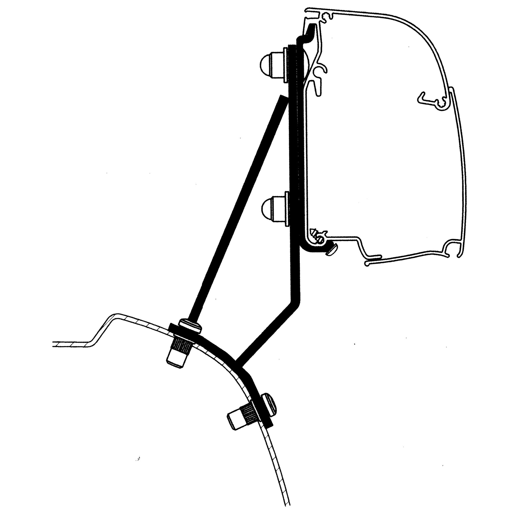 Thule Adapter Ford Transit / Tourneo Custom V710 für Thule 4200